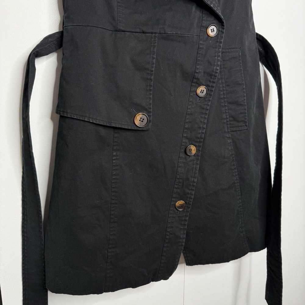 Toccin X Rent the Runway - black Trench Wrap Dress with Belt - size 2 - Picture 3 of 11